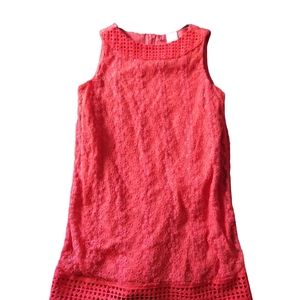 Girls 6x GUESS orange lace dress